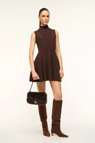 CHARADE DRESS - DARK CHOCOLATE