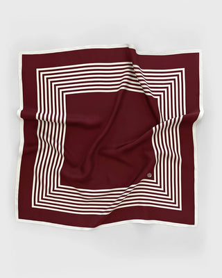 WINE RED 65CM SILK SCARF