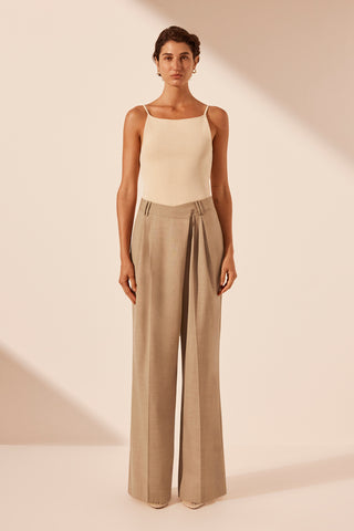 ASHER ASYMMETRICAL PLEAT FRONT PANT
