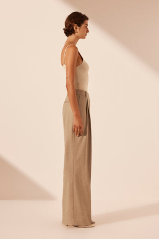 ASHER ASYMMETRICAL PLEAT FRONT PANT