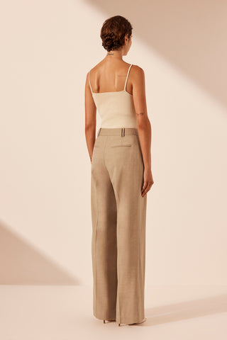 ASHER ASYMMETRICAL PLEAT FRONT PANT