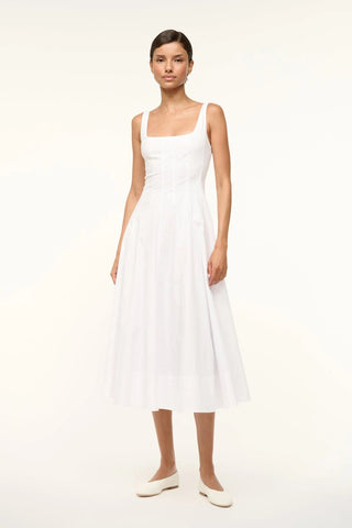 WELLS MIDI DRESS - WHITE