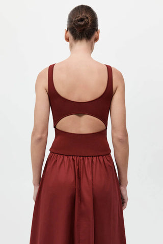 BATEAU CUT DRESS - BERRY