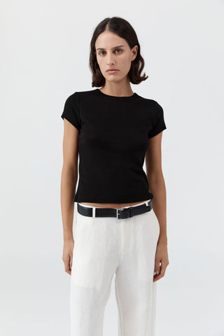 ORGANIC COTTON BABY TEE - JET BLACK