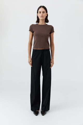 ORGANIC COTTON BABY TEE - FUDGE