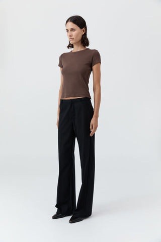 ORGANIC COTTON BABY TEE - FUDGE