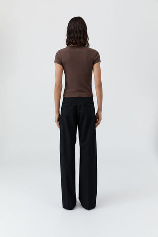ORGANIC COTTON BABY TEE - FUDGE