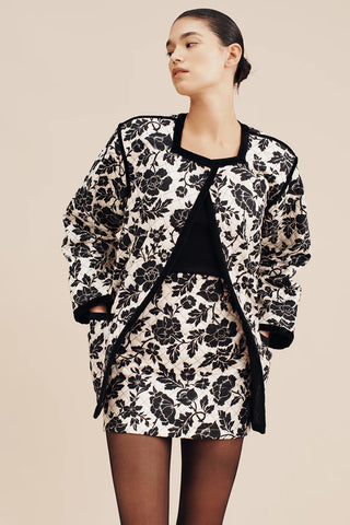 ROMEO MINI SKIRT - NOIR BLOOM