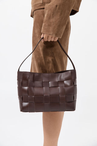 WOVEN MINI  TOTE - CHOCOLATE