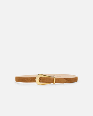 NO. 17 BELT - HONEYCOMB SUEDE & GOLD