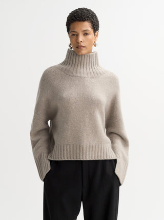 GIRLFRIEND TURTLENECK - GREIGE