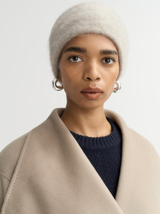 BRUSHED BEANIE - GREIGE