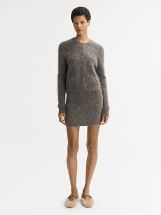 ALPACA CARDIGAN - WOOD