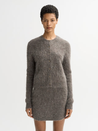 ALPACA CARDIGAN - WOOD