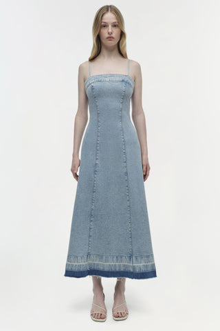 CLARISSA DENIM MIDI DRESS