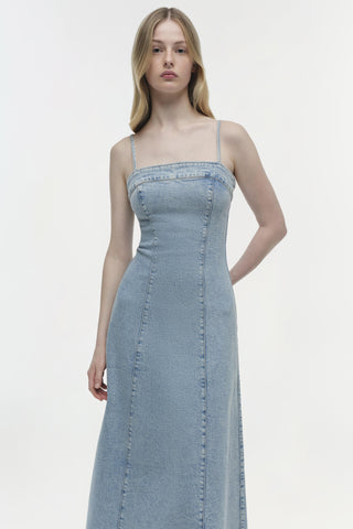 CLARISSA DENIM MIDI DRESS