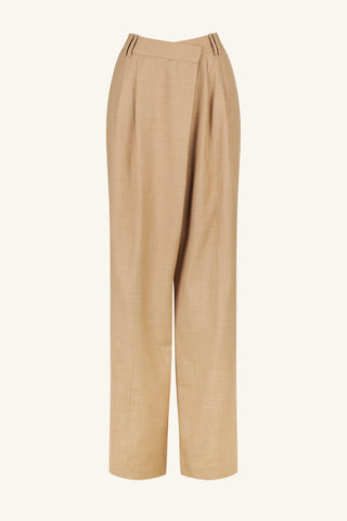 ASHER ASYMMETRICAL PLEAT FRONT PANT