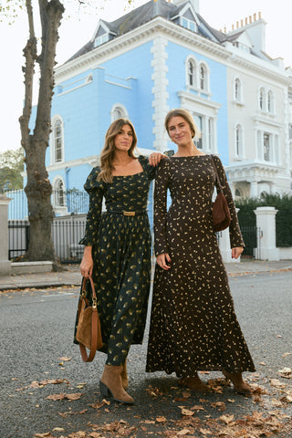 LILOU MAXI DRESS - CLOVER BROWN