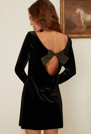 GENEVIEVE VELVET MINI DRESS