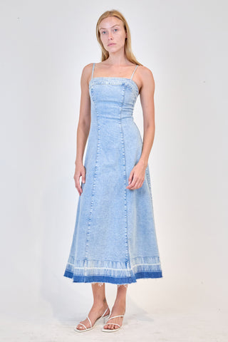 CLARISSA DENIM MIDI DRESS