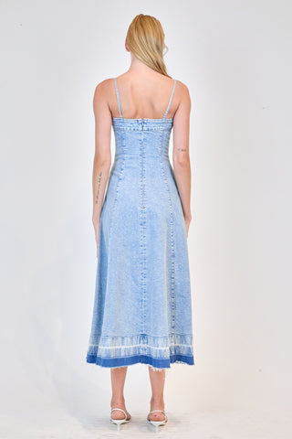 CLARISSA DENIM MIDI DRESS