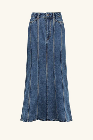 TOVERE GODET FLARED MIDI SKIRT