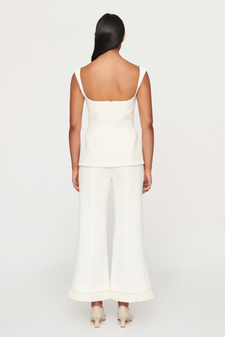 SIMONA PANELLED TOP - OFF WHITE