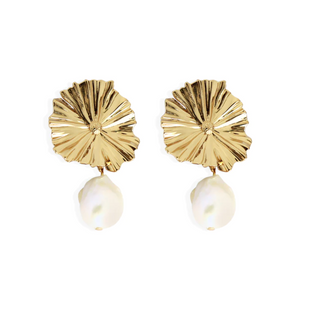 BY ALONA | AMARY PEARL EARRINGS - GOLD