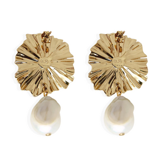 BY ALONA | AMARY PEARL EARRINGS - GOLD