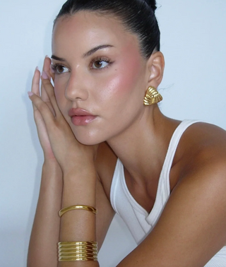 TRI EARRINGS GOLD