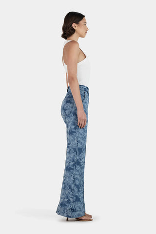 SUE WIDE LEG JEAN INDIGO PAISLEY