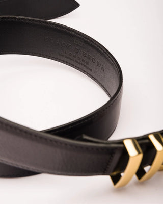 NAOMI BLACK LEATHER WAIST BELT