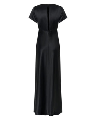 SATIN BIAS MAXI TEE DRESS