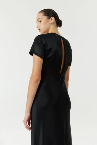 SATIN BIAS MAXI TEE DRESS
