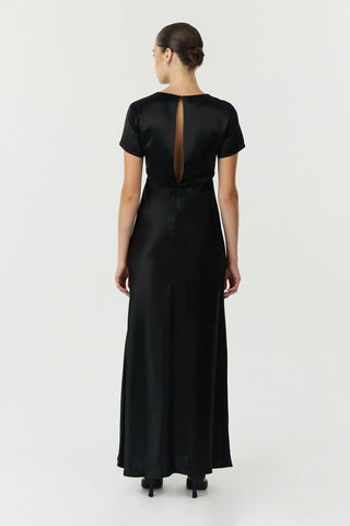 SATIN BIAS MAXI TEE DRESS