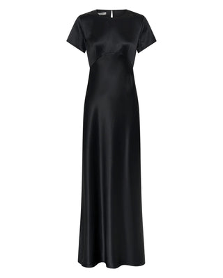 SATIN BIAS MAXI TEE DRESS