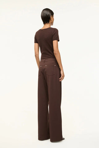 STAUD | GRAYSON PANT - DARK CHOCOLATE