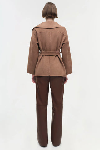 ROWEN FRINGE JACKET - CAMEL
