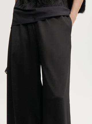 LOUIS WIDE LEG TROUSERS - BLACK