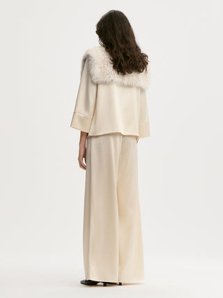 LOUIS WIDE LEG TROUSERS - FRENCH VANILLA