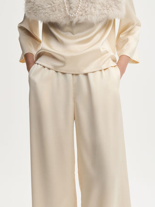 LOUIS WIDE LEG TROUSERS - FRENCH VANILLA
