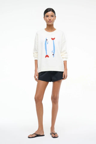 STAUD | GIADA SWEATER PIER IVORY