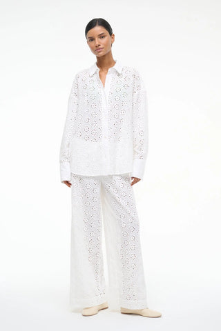 STAUD | COLTON TOP - WHITE EYELET