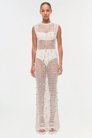 CORALIA KNIT CHARMED MIDI DRESS