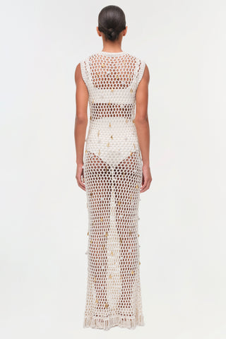 CORALIA KNIT CHARMED MIDI DRESS