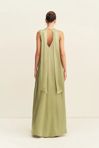 LA LUNE SCARF PANELLED MAXI DRESS