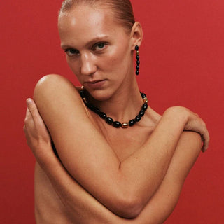 CLEMENTINE NECKLACE - BLACK/GOLD