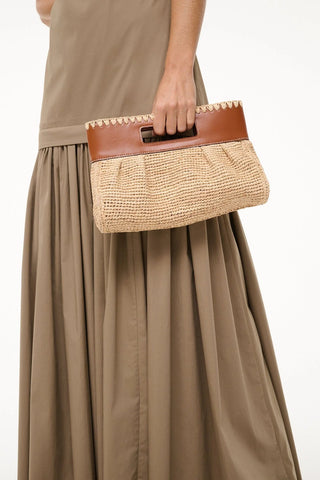 STAUD | LENA CLUTCH NATURAL TAN