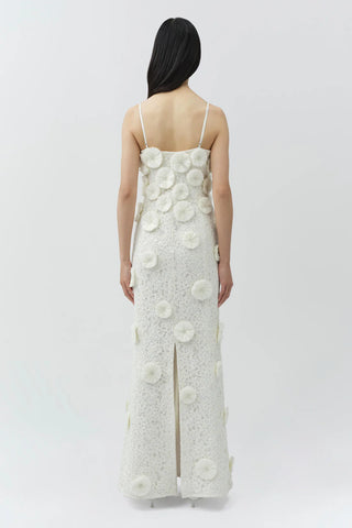 MAVEN FLORAL RAFFIA GOWN