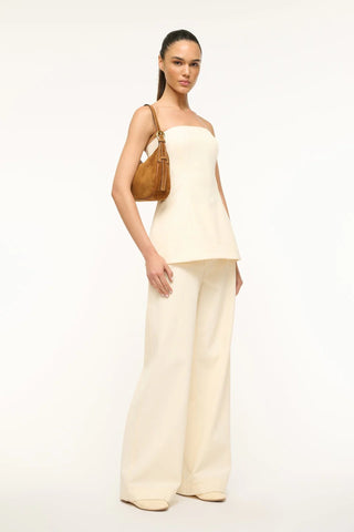 PINE SHOULDER BAG - TAN SUEDE